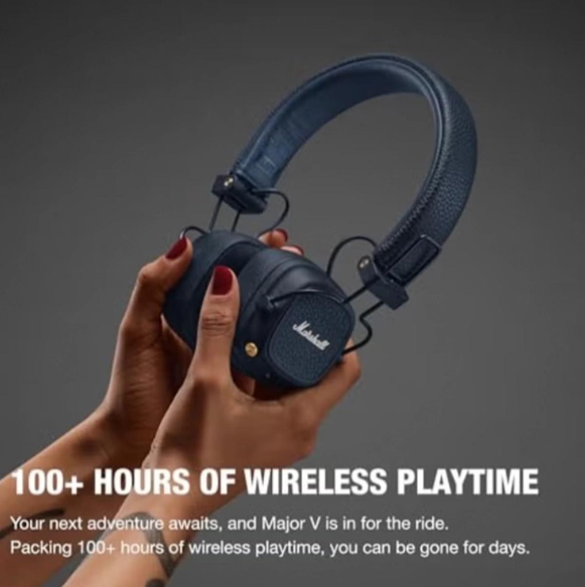 Marshall Major V Bluetooth Headphones - Foldable Bluetooth Wireless Headphones Bluetooth with 100+ Hours-1-1
