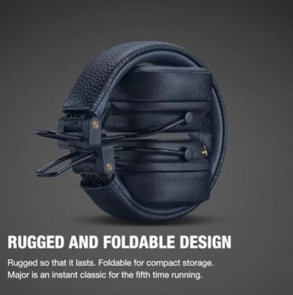 Marshall Major V Bluetooth Headphones - Foldable Bluetooth Wireless Headphones Bluetooth with 100+ Hours