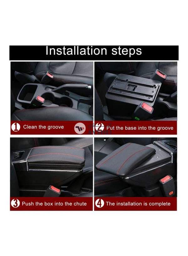 Generic Armrest Box Storage Organizer For KIA K2 (2015, 2017)