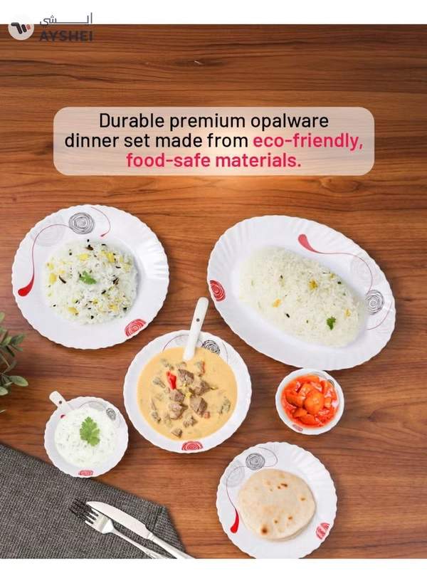Delcasa 34 Piece Dazzle Opalware Dinner Set- DC3462