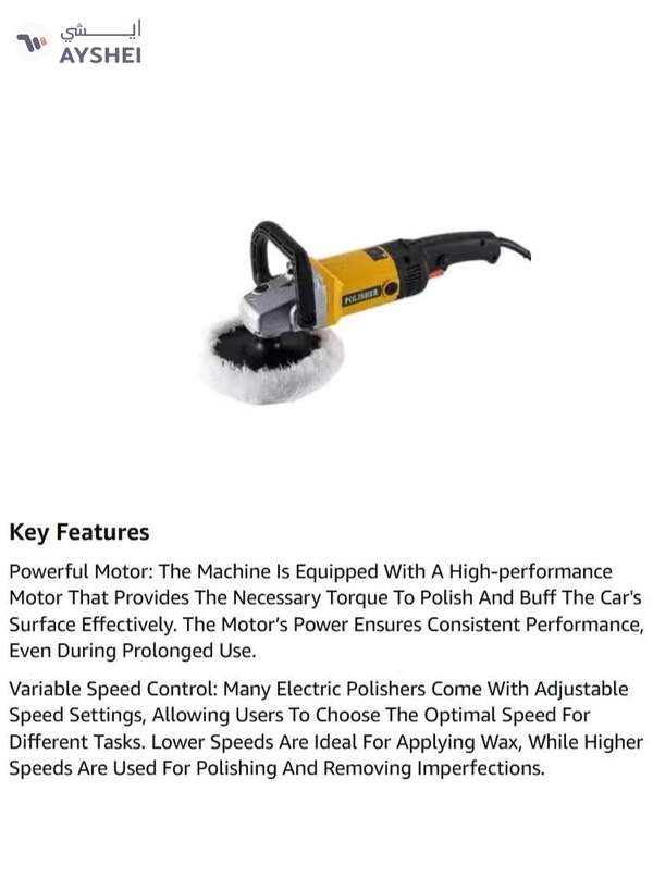 ABBASALI Electric Car polisher machine Buffing machine for home complete set