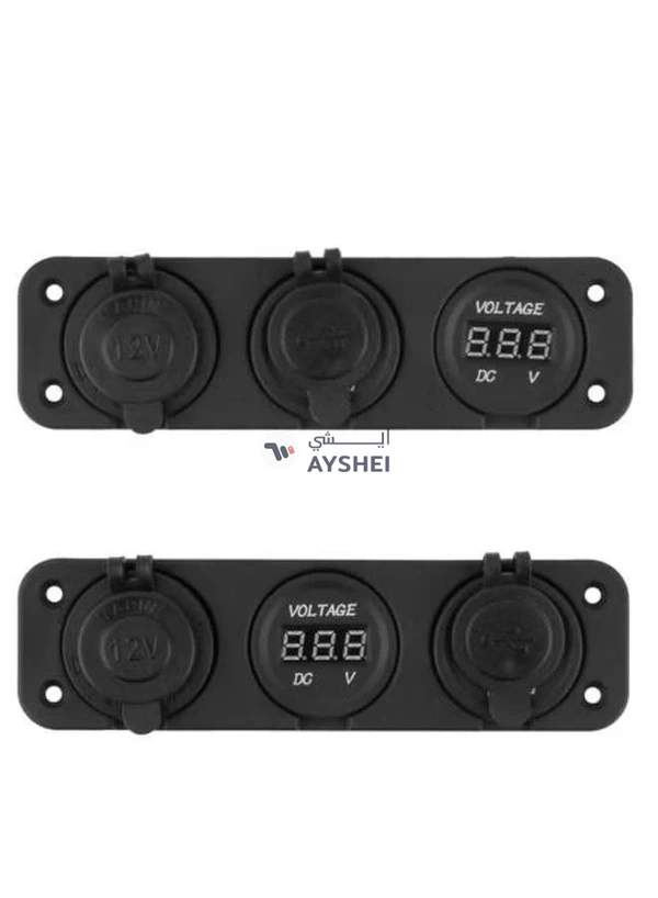 Generic Double USB Socket Splitter Digital Car Charger Black