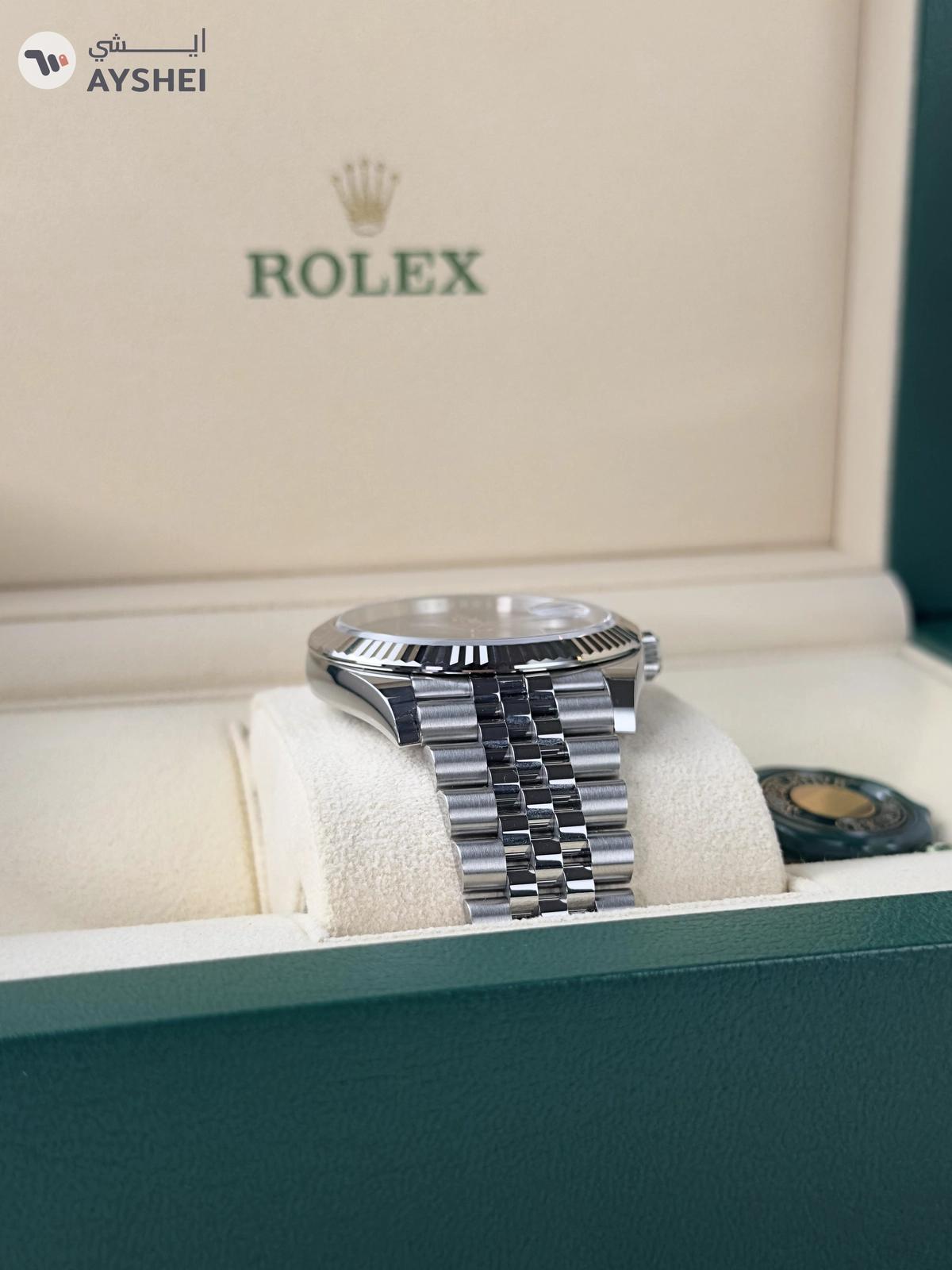 Rolex Datejust 41mm Steel & White gold Wimbledon dial Jubilee bracelet-1-1
