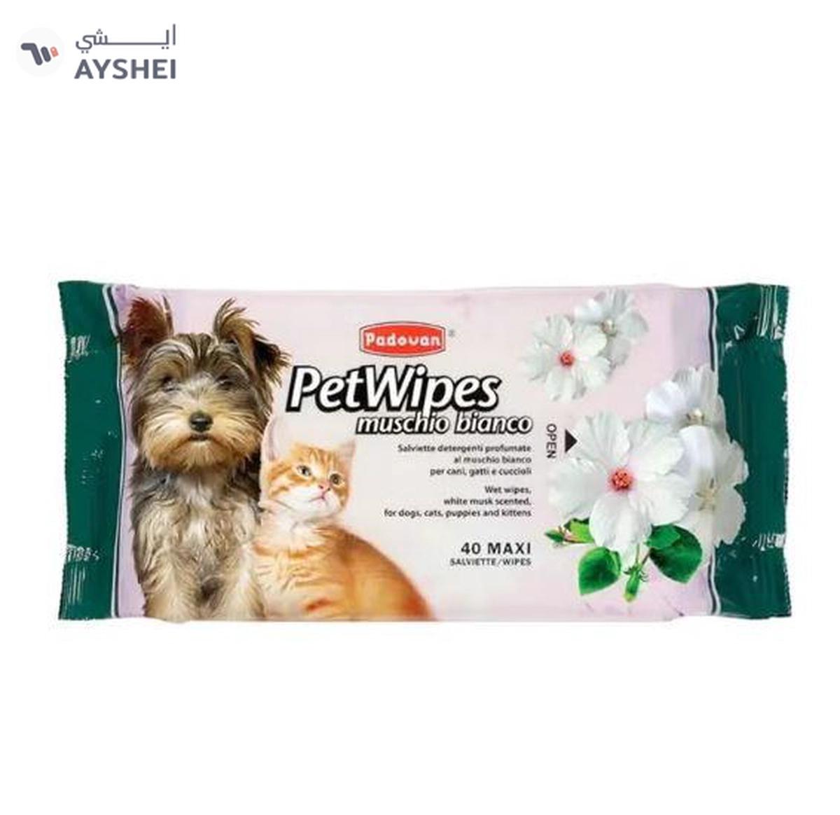 Padovan Pet Wipes White Musk (40 Wipes)-0-0