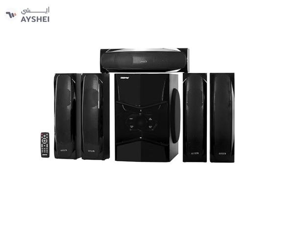 Geepas 5.1 Channel Multimedia Speaker System with Remote Control- GMS8578| FM Radio, Bluetooth, USB Input, SD Card Reader, Karaoke Function| LED Display