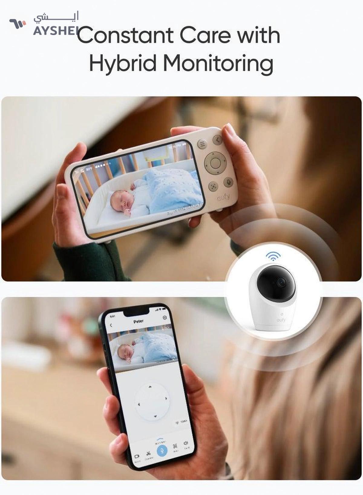 eufy Baby Monitor E20 with 2K Camera, Hybrid-3-3