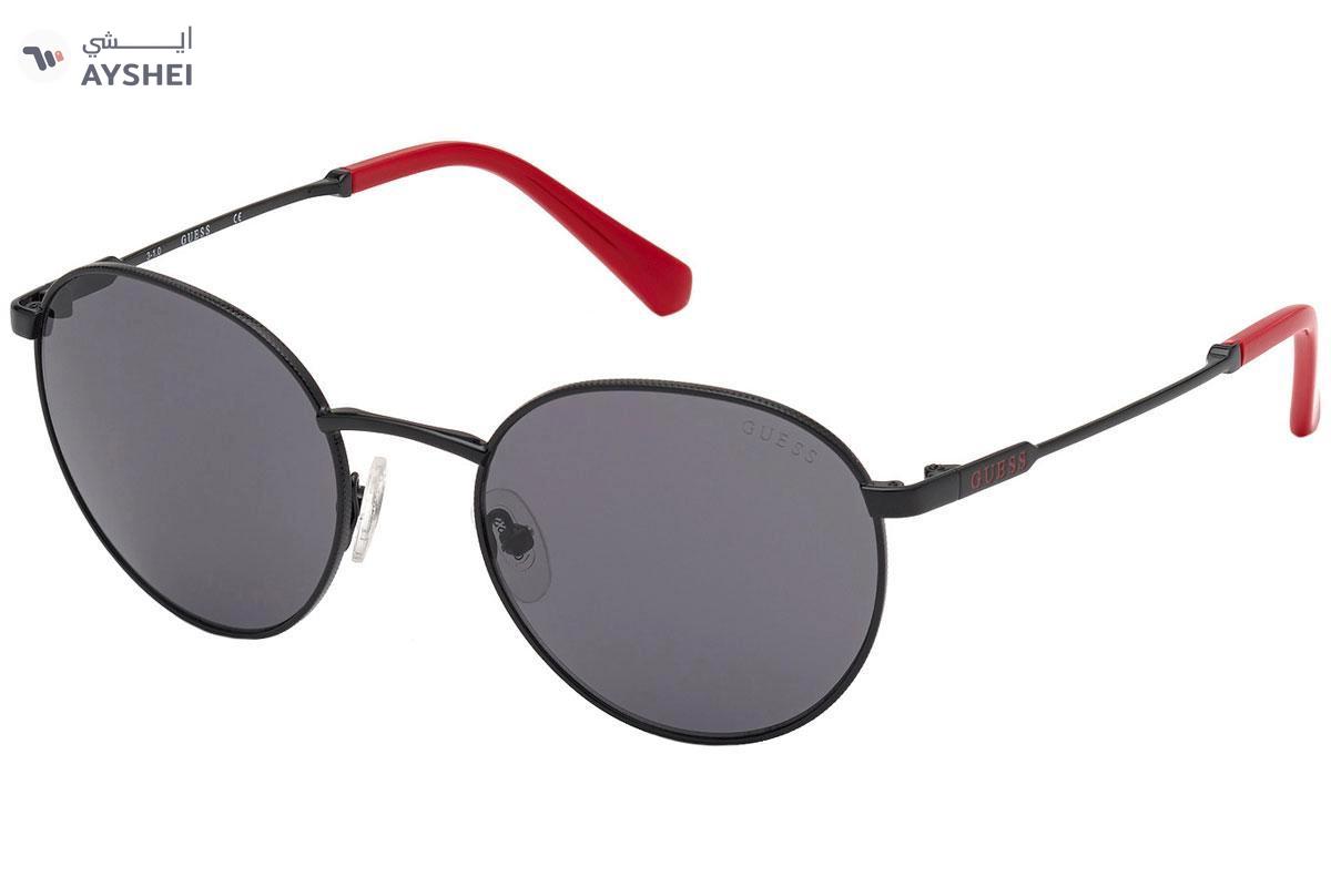 Guess Unisex Black Round Sunglass GU00012_01A -0-0