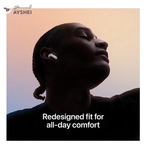 Apple AirPods 4 Wireless Earbuds, Bluetooth Headphones, Personalized Spatial Audio, Sweat and Water Resistant