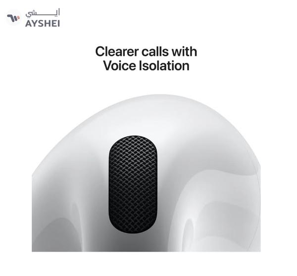 Apple AirPods 4 Wireless Earbuds, Bluetooth Headphones, Personalized Spatial Audio, Sweat and Water Resistant