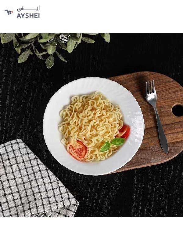 Delcasa DC3297 Opal Ware Flat Plate, 7.5-Inch Diameter