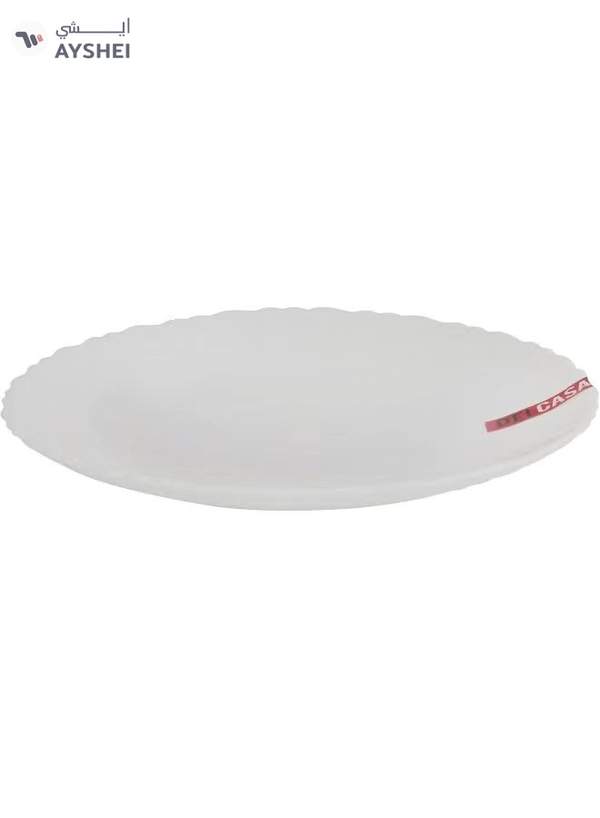 Delcasa DC3297 Opal Ware Flat Plate, 7.5-Inch Diameter