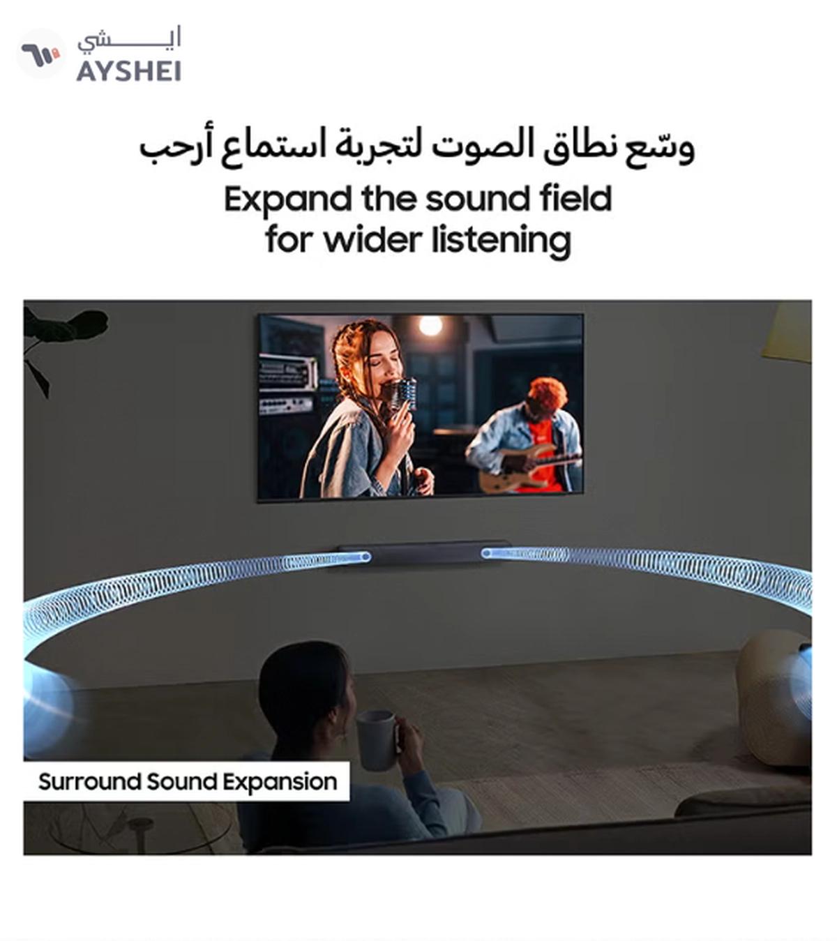 Samsung B-series Soundbar, B400F, 2.0 ch, Subwoofer, 2.0ch Sound with Built-in Woofer, One Remote Control, Surround Sound Expansion, Bluetooth TV connection,(2025 - UAE Version)-3-3