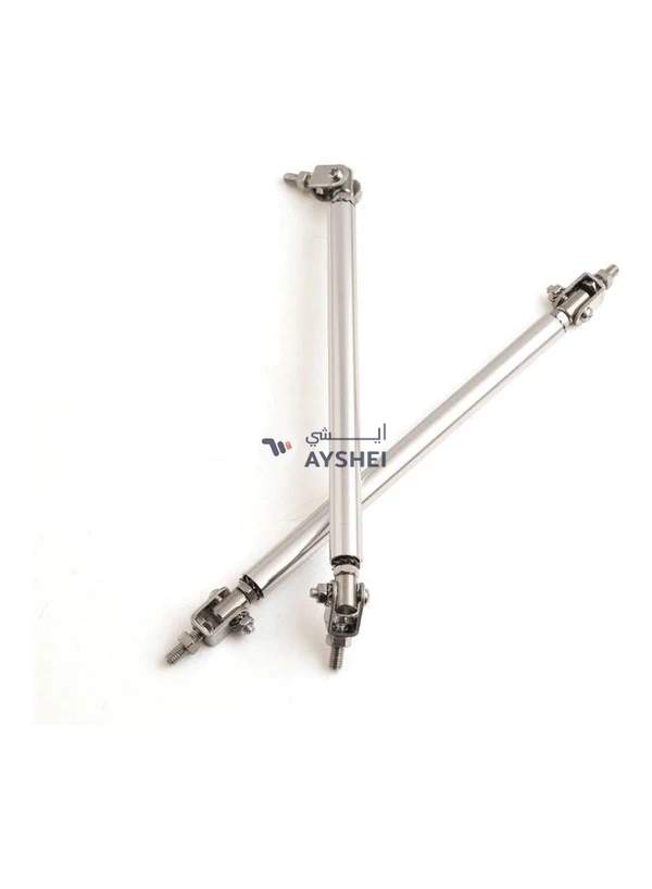 Generic 2-Piece 100-200mm Adjustable Front Bumper Lip Splitter Strut Tie Bar Support Rod Set