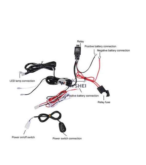 Beauenty Professional Wiring Harness Kit Loom For LED Work Driving Light Bar With Fuse Relay