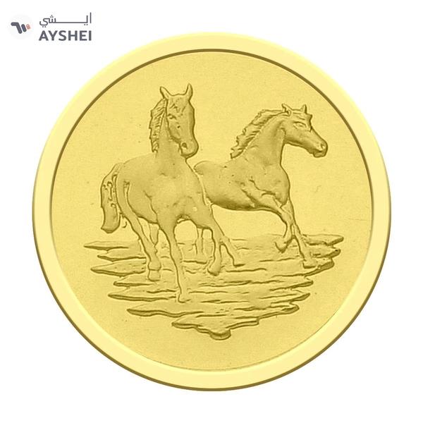 Collectable Emirates Minting Arabian Horse 1 Gram Gold Coin 999.9 Purity