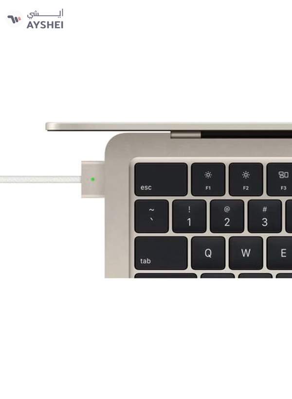 Apple New 2025 MacBook Air MW0Y3 13-Inch Display, Apple M4 Chip 10-Core CPU 8-Core GPU Processor/16GB RAM/256GB SSD/macOS English/Arabic Starlight