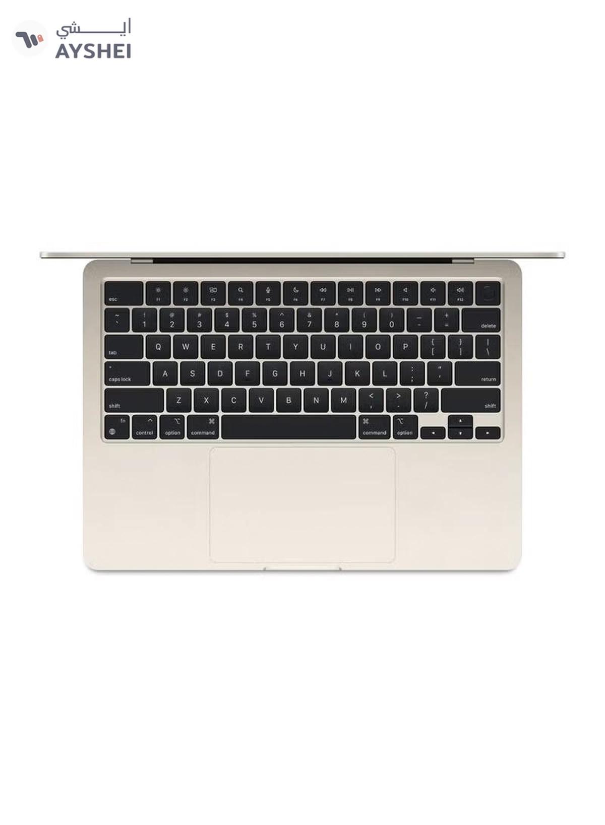 Apple New 2025 MacBook Air MW0Y3 13-Inch Display, Apple M4 Chip 10-Core CPU 8-Core GPU Processor/16GB RAM/256GB SSD/macOS English/Arabic Starlight-6-6