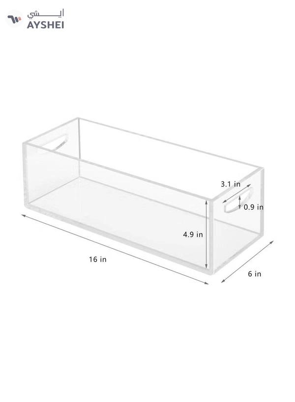 Eworld Clear Storage Box Features an Easy-to-Carry Handle, Open Top Design