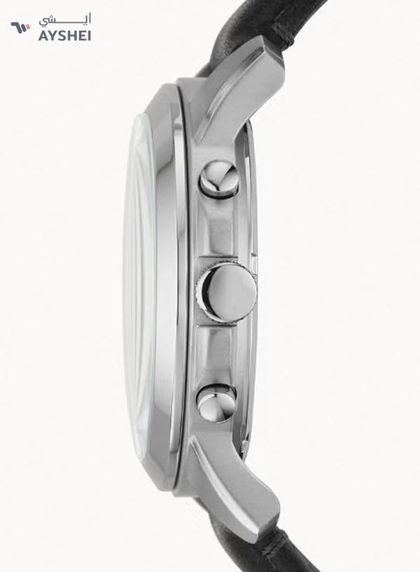 Fossil Men's Leather Chronograph Wrist Watch FS4812IE - 48 mm - Black