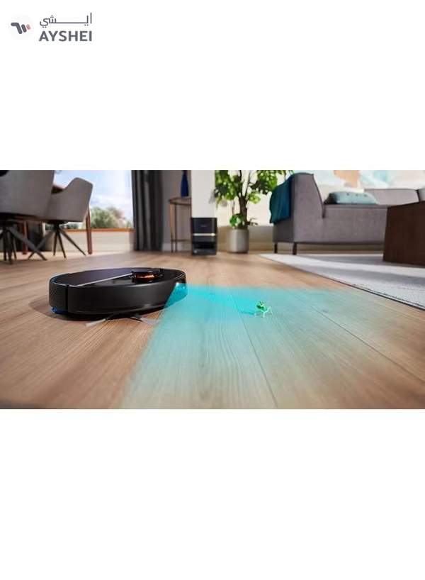 Philips HomeRun 7000 Series Aqua Vacuum and Mop Robot - Battery Operated 3 L 0 W XU7100/01 Deep Black/Gold