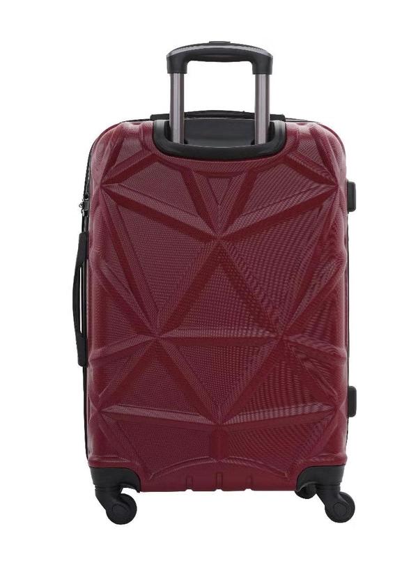 PARAJOHN Hard Case Luggage Trolley for Unisex ABS Lightweight Travel Bag 4 Double Wheeled Suitcase Red