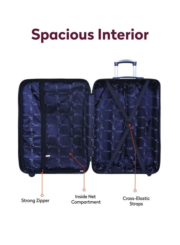 PARAJOHN Hard Case Luggage Trolley for Unisex ABS Lightweight Travel Bag 4 Double Wheeled Suitcase Red