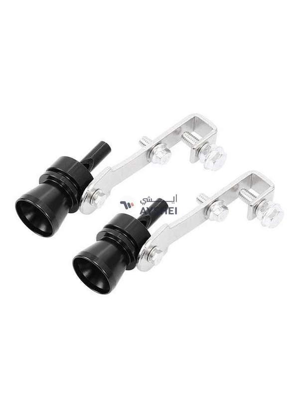 Generic 2Pcs M Size Aluminum Alloy Universal Turbo Sound Exhaust Muffler Pipe Whistle Car Roar Maker