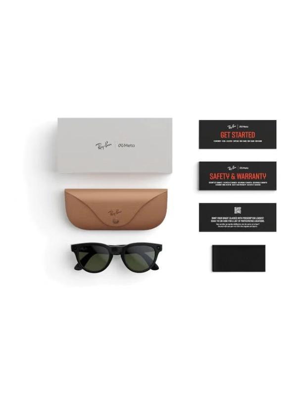 RAY-BAN Headliner (Gen 2) Shiny Black Frame Green Lens Standard High bridge Shiny Black Green