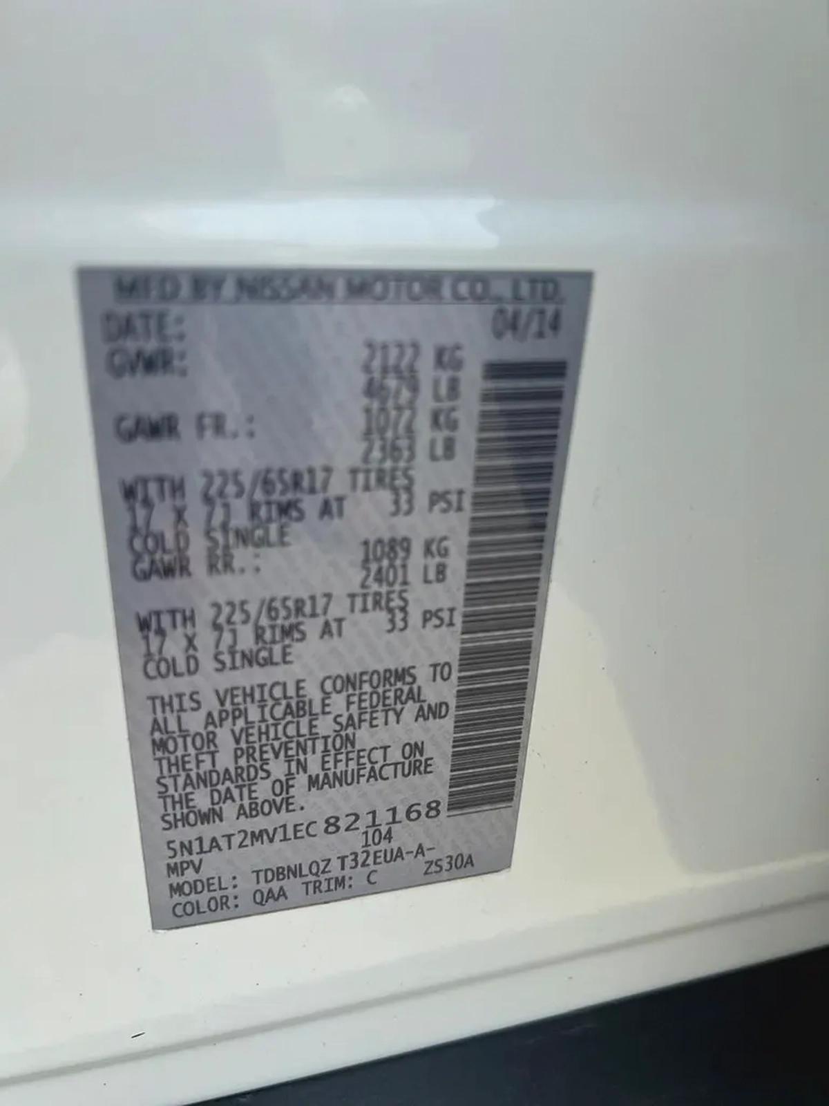 NISSAN ROGUE SV-12-12