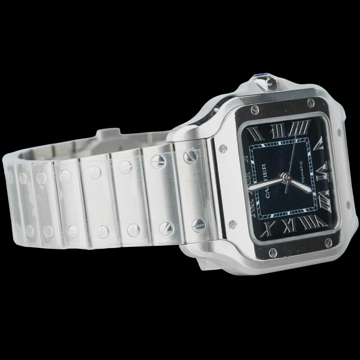 Cartier Santos Steel with Blue Roman Dial - Medium-5-5