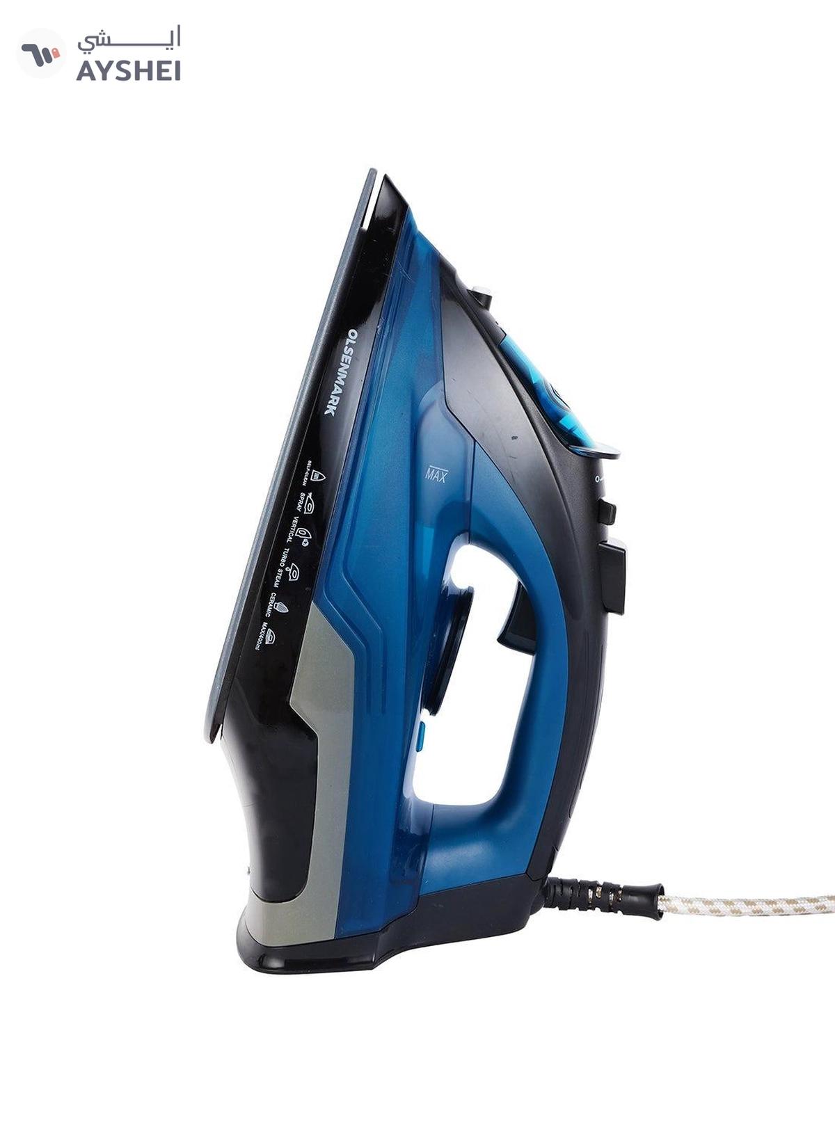 Olsenmark Steam Iron All Kinds of Fabric 400 ml 2200 W OMSI1681N Blue-0-portrait
