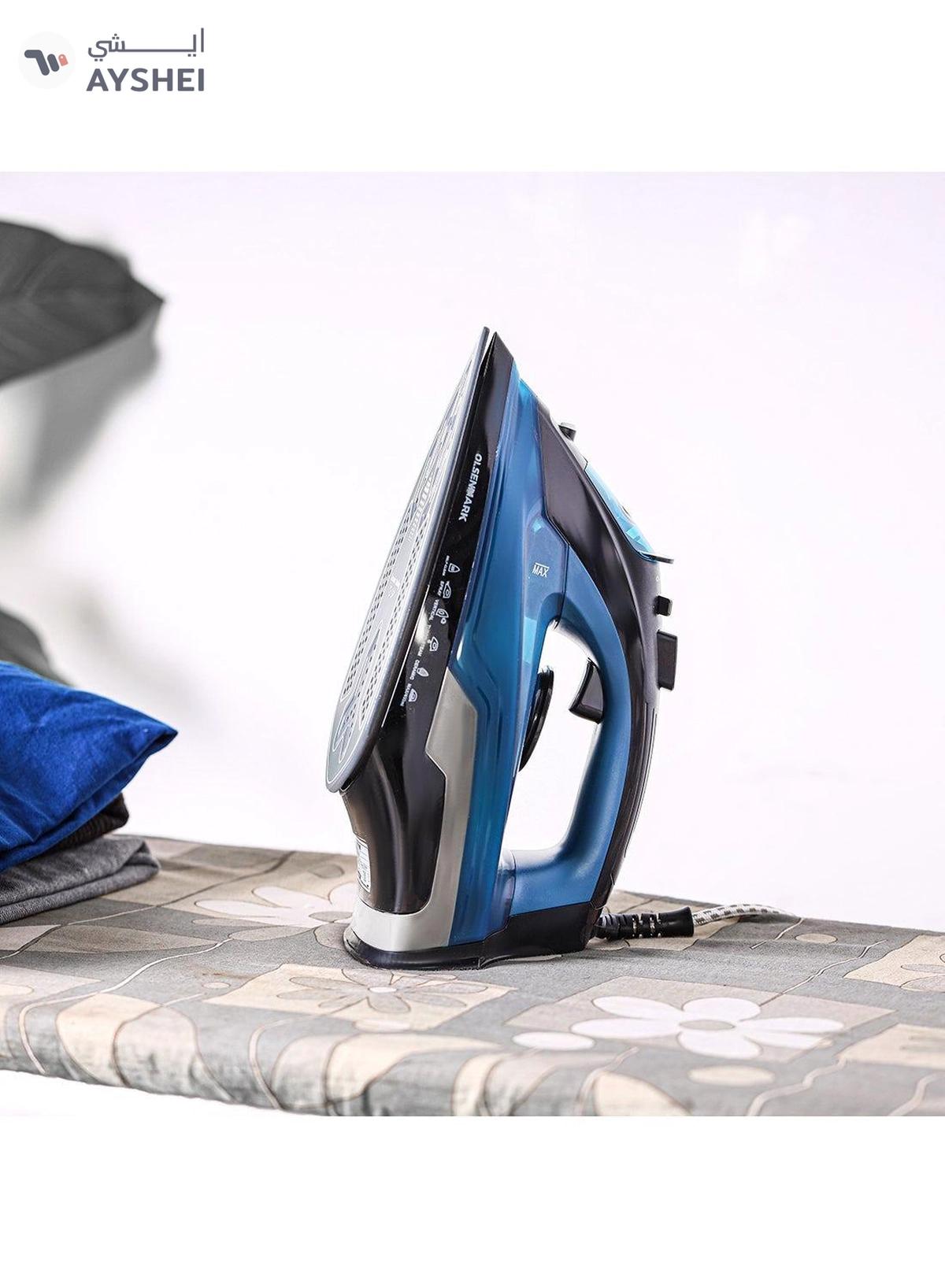 Olsenmark Steam Iron All Kinds of Fabric 400 ml 2200 W OMSI1681N Blue-0-portrait