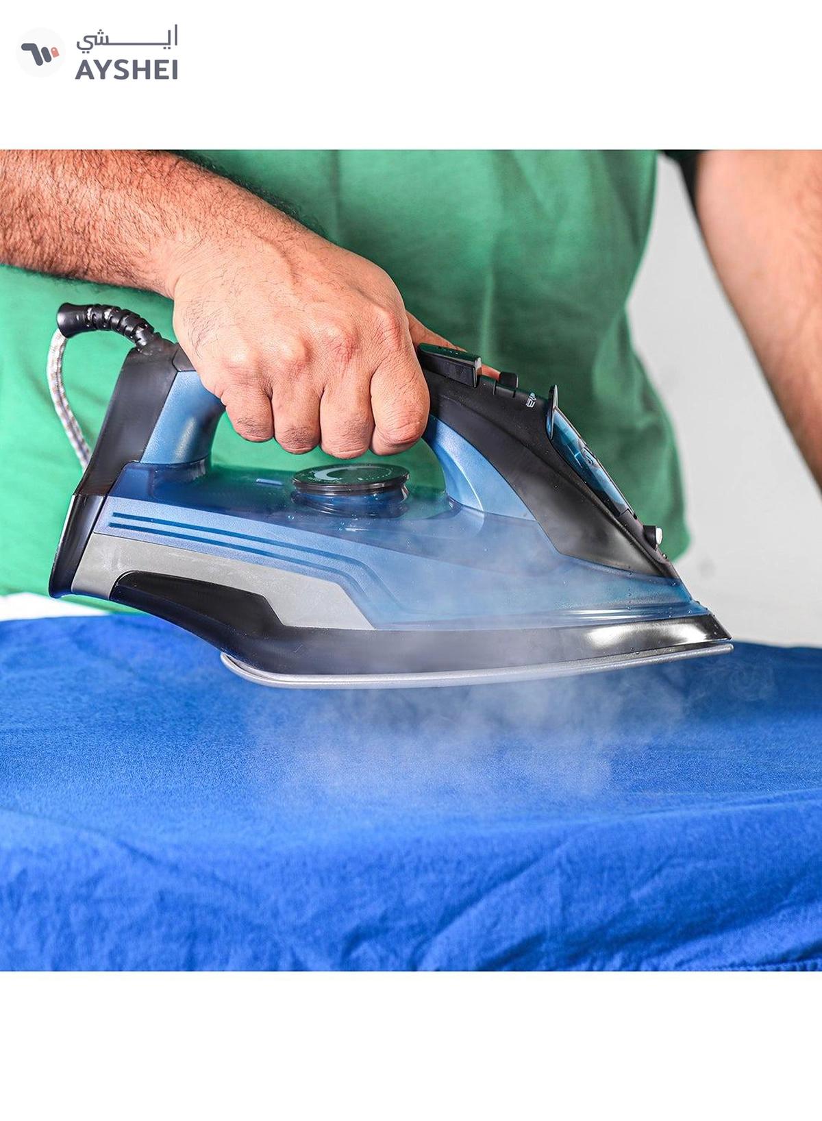 Olsenmark Steam Iron All Kinds of Fabric 400 ml 2200 W OMSI1681N Blue-2-2