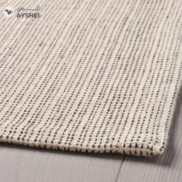 IKEA TIPHEDE Rug, Flatwoven, Natural/Black, 120x180 cm