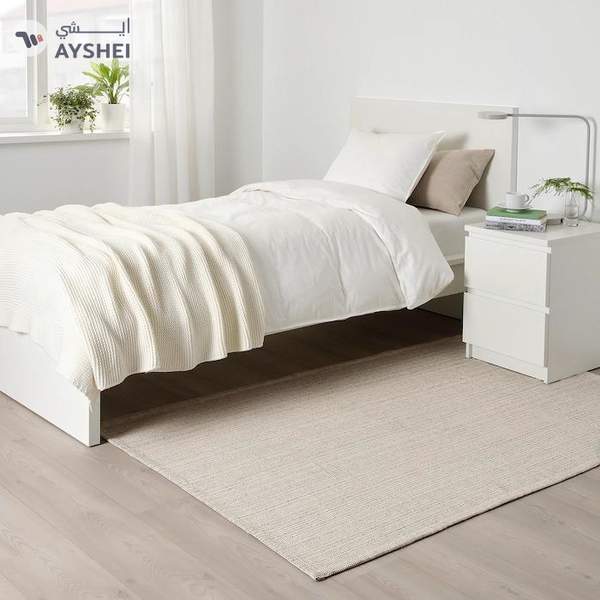 IKEA TIPHEDE Rug, Flatwoven, Natural/Black, 120x180 cm