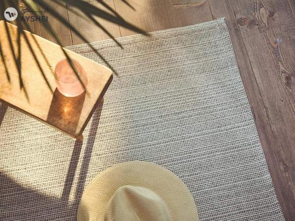 IKEA TIPHEDE Rug, Flatwoven, Natural/Black, 120x180 cm