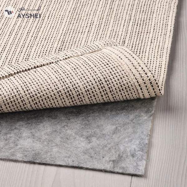 IKEA TIPHEDE Rug, Flatwoven, Natural/Black, 120x180 cm