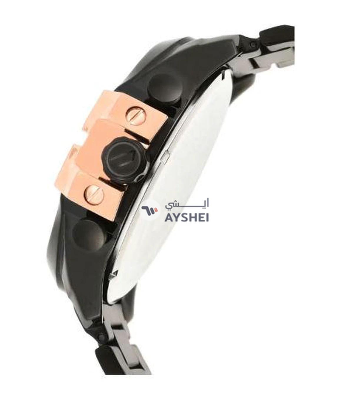 DIESEL Men's Chi Round Shape Stainless Steel Chronograph Wrist Watch 59 mm - Black - DZ4309-1-portrait