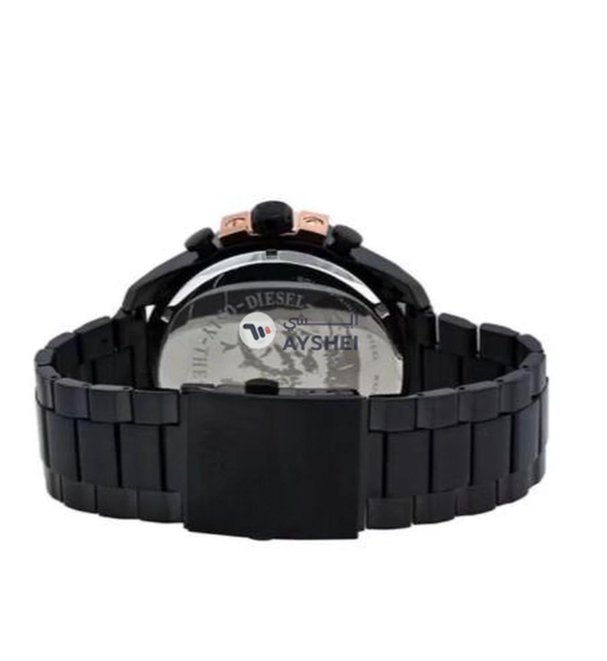 DIESEL Men's Chi Round Shape Stainless Steel Chronograph Wrist Watch 59 mm - Black - DZ4309-6-6