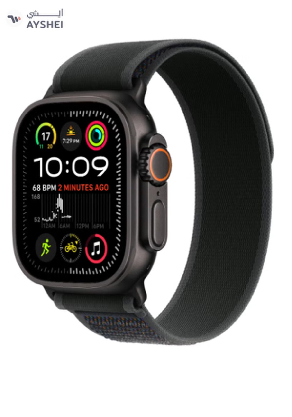 Apple Watch Ultra 2 (2024) GPS + Cellular 49mm Black Titanium Case With Black Trail Loop - M/L-0-0