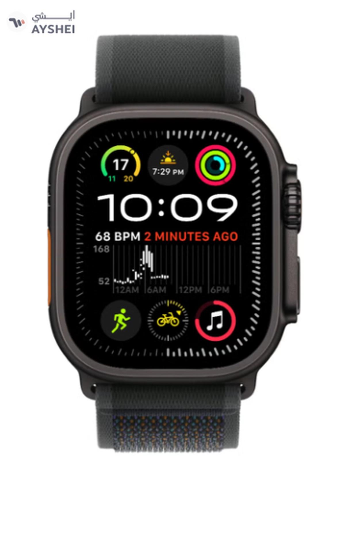 Apple Watch Ultra 2 (2024) GPS + Cellular 49mm Black Titanium Case With Black Trail Loop - M/L-1-1