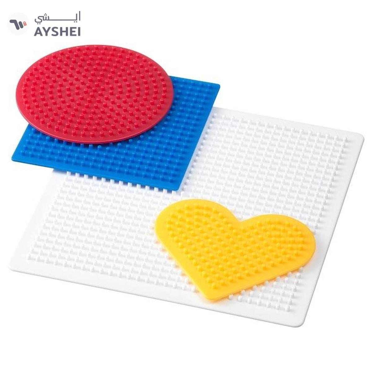 IKEA PYSSLA Bead Shape, Set of 4, Mixed Colours – Creative and Fun Crafting Beads for Kids-0-0