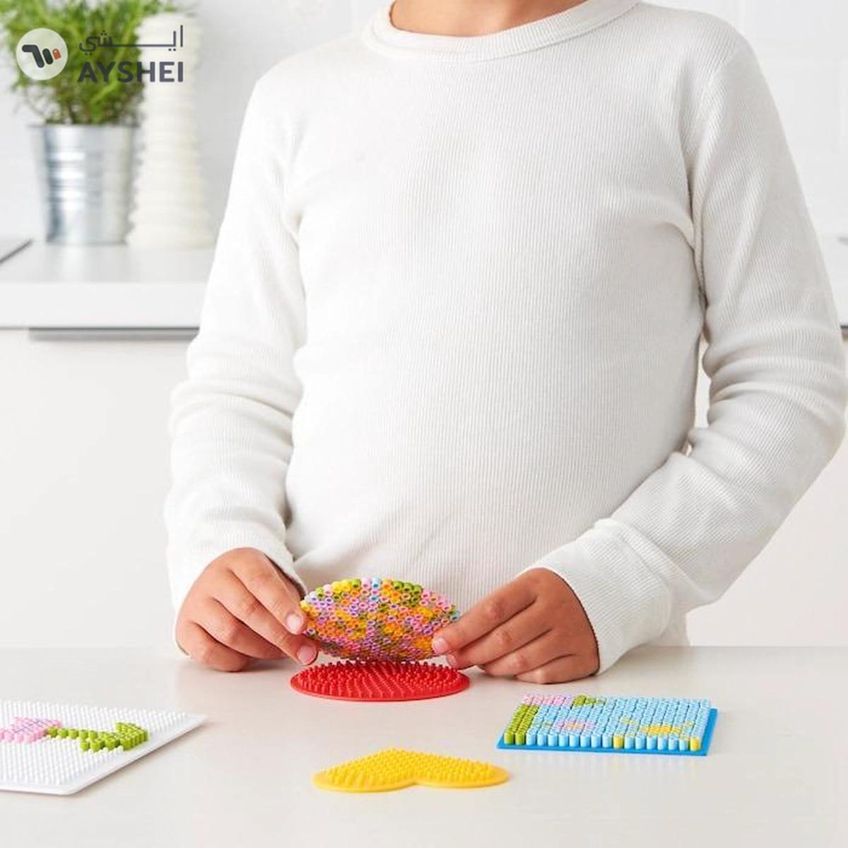 IKEA PYSSLA Bead Shape, Set of 4, Mixed Colours – Creative and Fun Crafting Beads for Kids-3-3