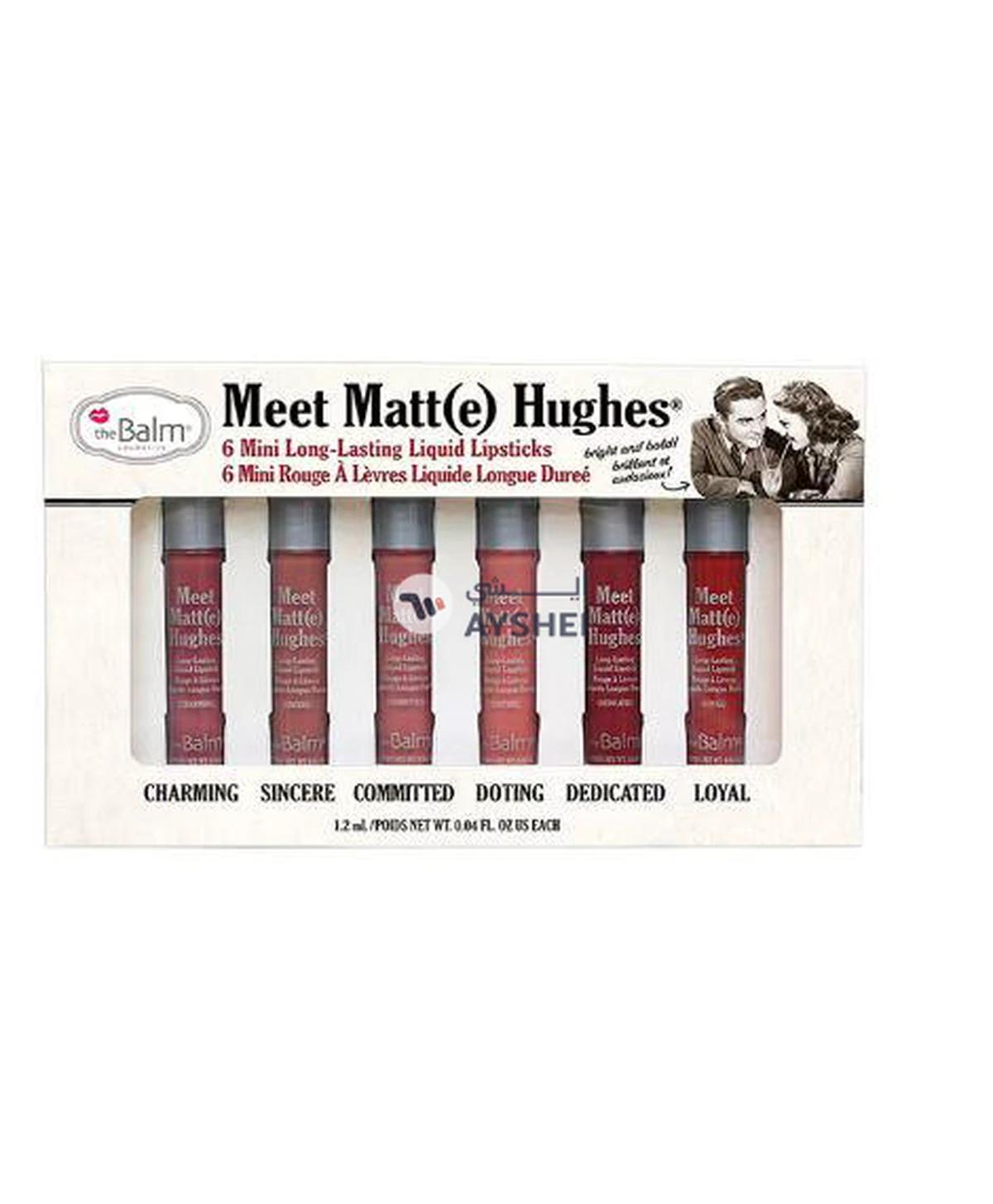 TheBalm - 6-Piece Meet Matte Hughes Liquid Lipstick Set Multicolour-0-0