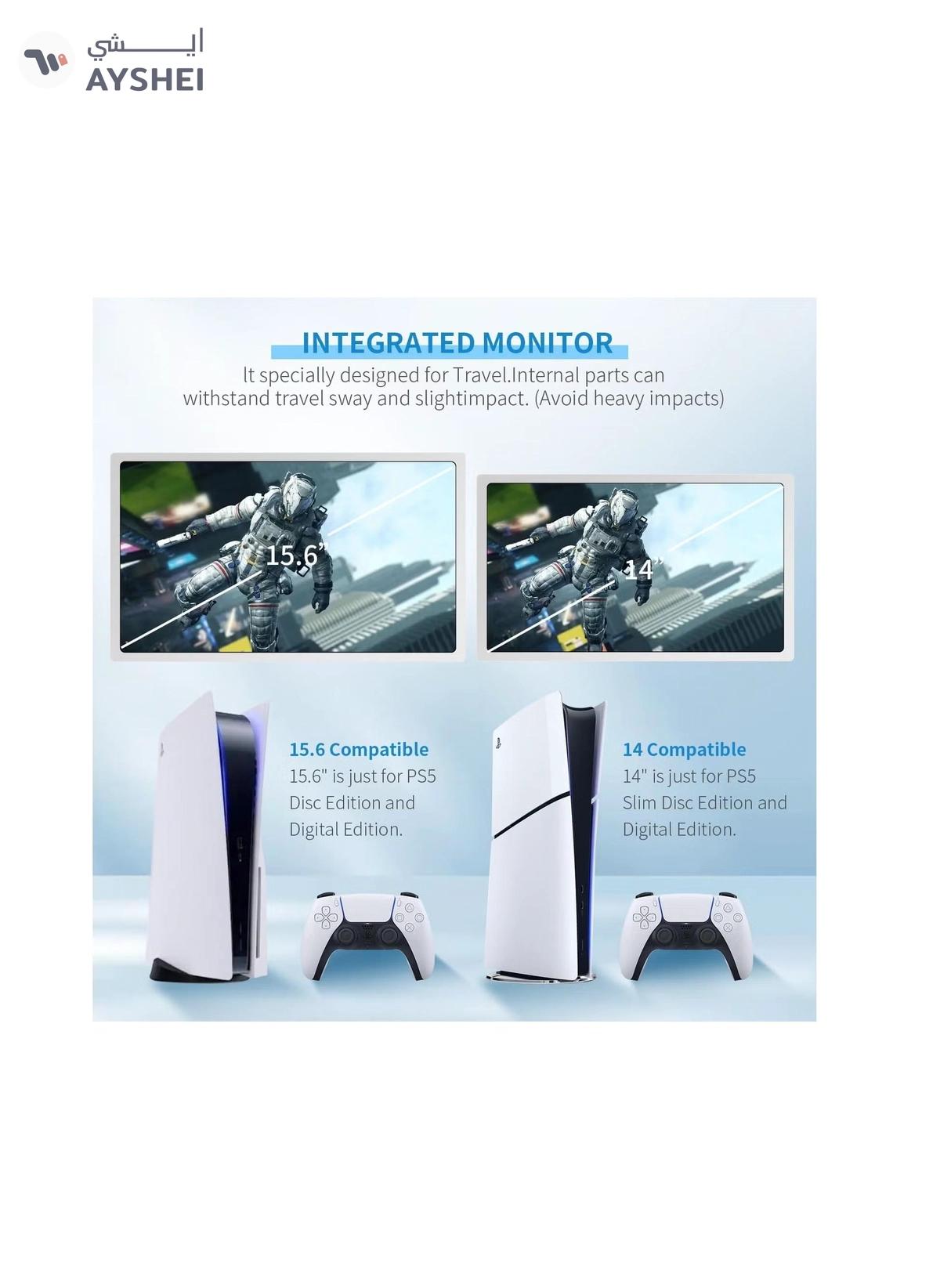 G-STORY 14" Inch IPS 4k 60Hz Portable Monitor Gaming Display Integrated with PS5 Slim(not Included)-1-portrait