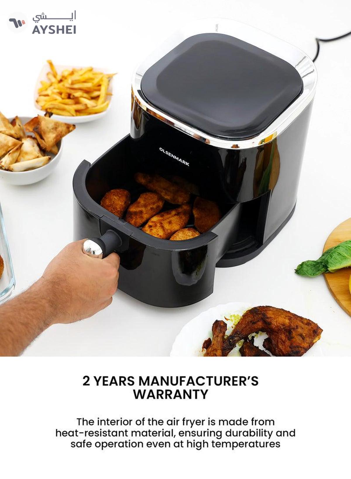 Olsenmark 3.5L Digital Air Fryer – Oil-Free Healthy Cooking with Non-Stick Pot & Tray-8-8