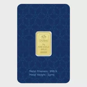 Dubai Gold 5 Grams Pure 999.9 Fine Gold Bar