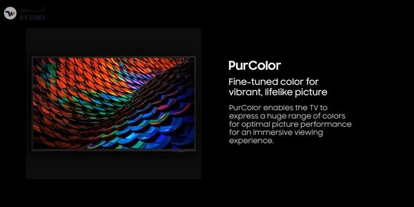Samsung Smart TV, Crystal UHD, DU7000, 65 Inch, 2024, PurColor, 4K Upscaling, Tizen OS, Q-Symphony UA65DU7000UXZN Black