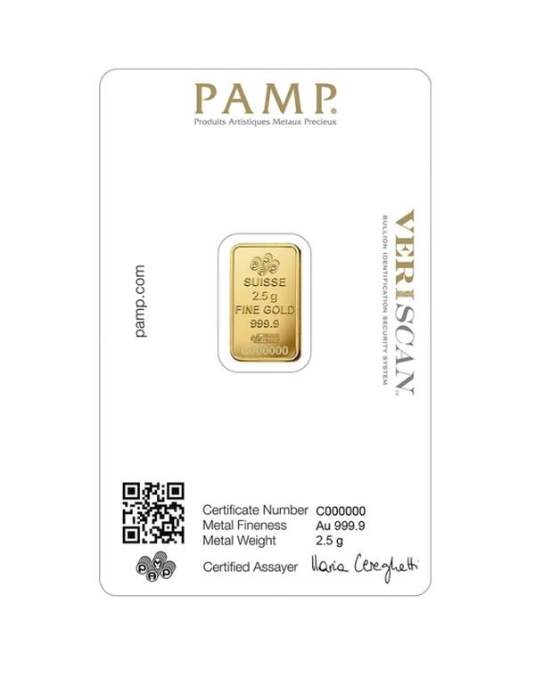 PAMP 24KT - 2.5g Suisse Pamp