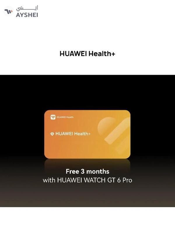 Huawei WATCH GT 6 Pro 46mm Smart Watch, 1.47'' Display, up to 21 days battery life, Compatible with iOS & Android, ECG Analysis, Health Monitor, Black with Free Extra APP Benefits Black